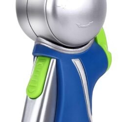 RESTMO Garden Hose Nozzle w/ 180° Adjustable Swivel Head, High Pressure Hose Sprayer, 10 Spray Pattern