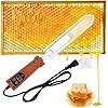 JIAWANSHUN Stainless Steel Electric Honey Cutter, 110V Adjustable Electric Honey Uncapping Knife with Temperature Control