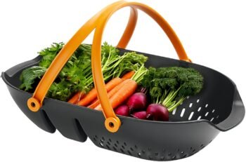Fiskars Garden Harvest Basket - Container for Gardening and Harvesting with Tool Caddy