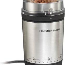 Hamilton Beach Custom Grind Electric Coffee Grinder for 4-14 Cups, One-Press Hand-Free Operation with Auto Shutoff, Removable Grinding Bowl For Easy Pour and Clean, Stainless Steel